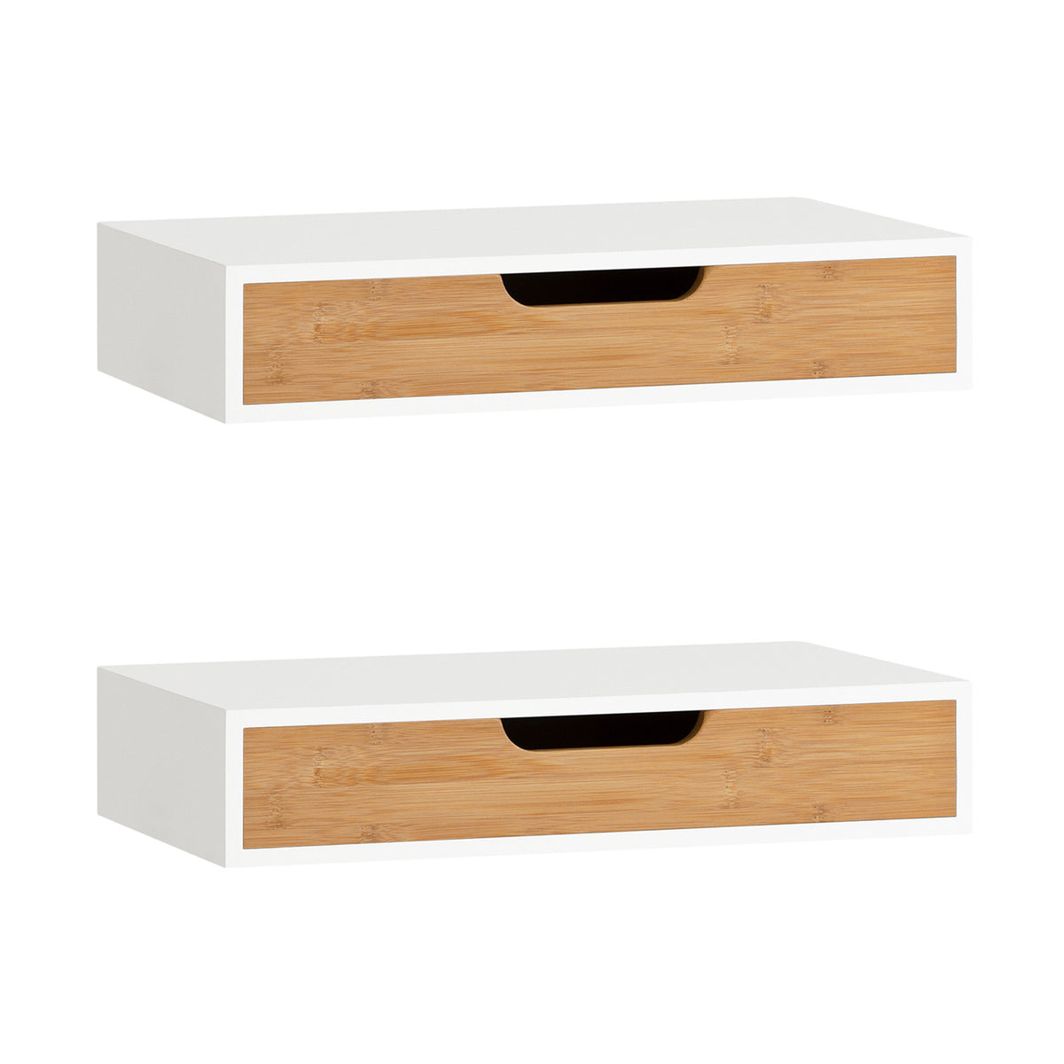 sebuyfr.comG92-WNx2 Lot de 2 Étagères Murales Flottantes avec Tiroir, Étagère Murale Moderne pour Entrée, Salon, Cuisine ou Cham