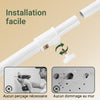 SoBuy KLS03-II-W Portant à Vêtements Télescopique – Largeur 124–226 cm, Hauteur 200–295 cm, Blanc