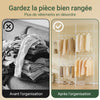 SoBuy KLS03-II-W Portant à Vêtements Télescopique – Largeur 124–226 cm, Hauteur 200–295 cm, Blanc