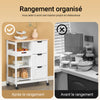 SoBuy FKW79-W Desserte Cuisine avec Roulettes et 3 Tiroirs, Mobile, pour Cuisine et Salle à Manger, Rangement Optimisé, Usage Quotidien – L68×P38×H85 cm, Blanc