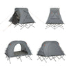 SoBuy OGS60-L-HG Lit de Camping 2 Personnes 3 en 1 – Toit Anti-UV, Matelas Gonflable Intégré, Charge 300 kg, Sac à Roulettes, Gris