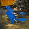 SoBuy OGS28-KBx2 Lot de 2 Chaise Longue Transat de Jardin Bascule avec Appui-tête Réglable et Pochette latérale