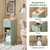 SoBuy FBT111-GR Table de Chevet Ultra-Fine avec Tiroir et Étagère – L20×P35×H60 cm, Charge max. 20 kg, MDF/PB E1, Vert