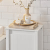 SoBuy BZR100-W Armoire à Linge avec Panier Rabattable et Sac Amovible à Poignées – L45×P35×H85,5 cm, Charge 15 kg, MDF E1, Blanc