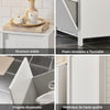 SoBuy BZR100-W Armoire à Linge avec Panier Rabattable et Sac Amovible à Poignées – L45×P35×H85,5 cm, Charge 15 kg, MDF E1, Blanc