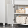 SoBuy BZR101-W Meuble sous Évier Salle de Bain, Meuble Évier de Cuisine avec 2 Portes