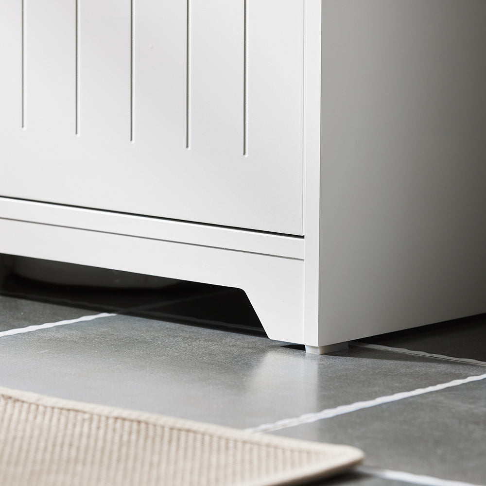 SoBuy BZR108-II-W Meuble sous Colonne Lavabo avec 2 Portes – 60×30×60 cm, Charge 30 kg, MDF E1, Blanc