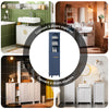 SoBuy BZR112-B Colonne Salle de Bain avec 3 Étagères et 1 Tiroir – L35×P30×H170 cm, Charge 40 kg, MDF E1, Bleu