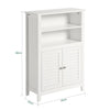SoBuy BZR13-W Armoire de Salle de Bain – 26 cm de Profondeur, Étagères Ouvertes et Compartiment Fermé, Blanc