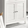 SoBuy BZR13-W Armoire de Salle de Bain – 26 cm de Profondeur, Étagères Ouvertes et Compartiment Fermé, Blanc