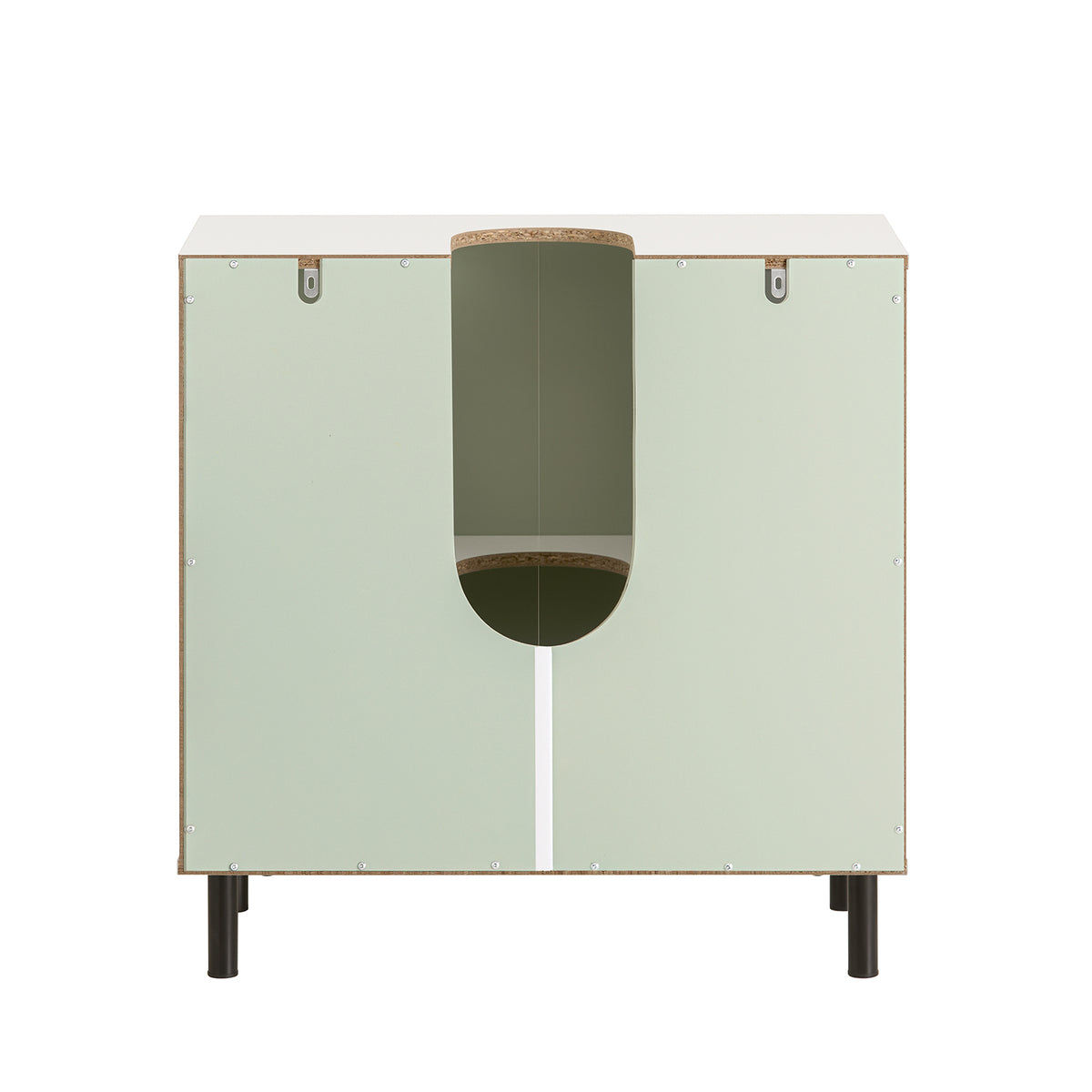 SoBuy BZR139-GR Meuble sous Lavabo Meuble sous Vasque avec 2 Portes et étagère réglable