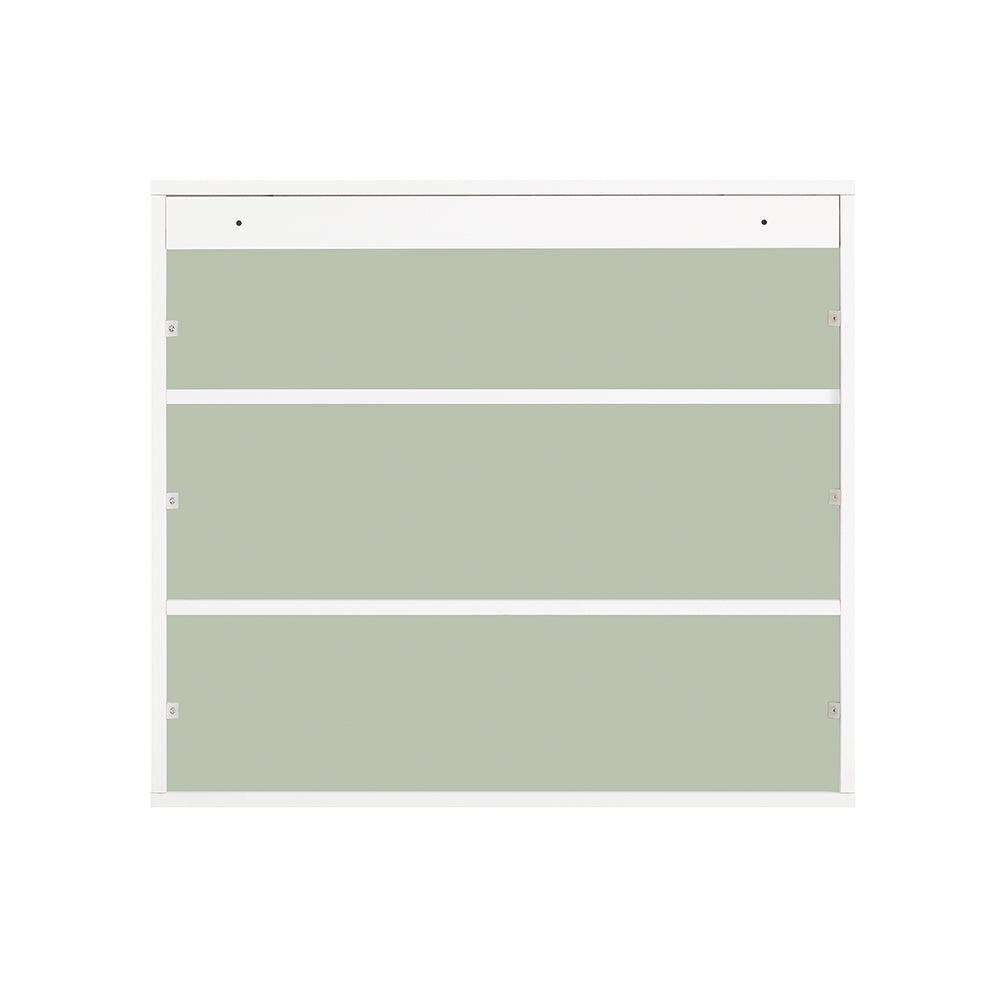 SoBuy BZR140-GR Armoire Murale Salle de Bain Vert et Blanc 60 cm avec 2 Portes, Étagères Réglables et Compartiment Ouvert – MDF E1