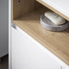 SoBuy BZR148-W Meuble Sous Lavabo de Salle de Bain, Meuble Sous Vasque à 2 Portes