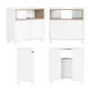 SoBuy BZR148-W Meuble Sous Lavabo de Salle de Bain, Meuble Sous Vasque à 2 Portes