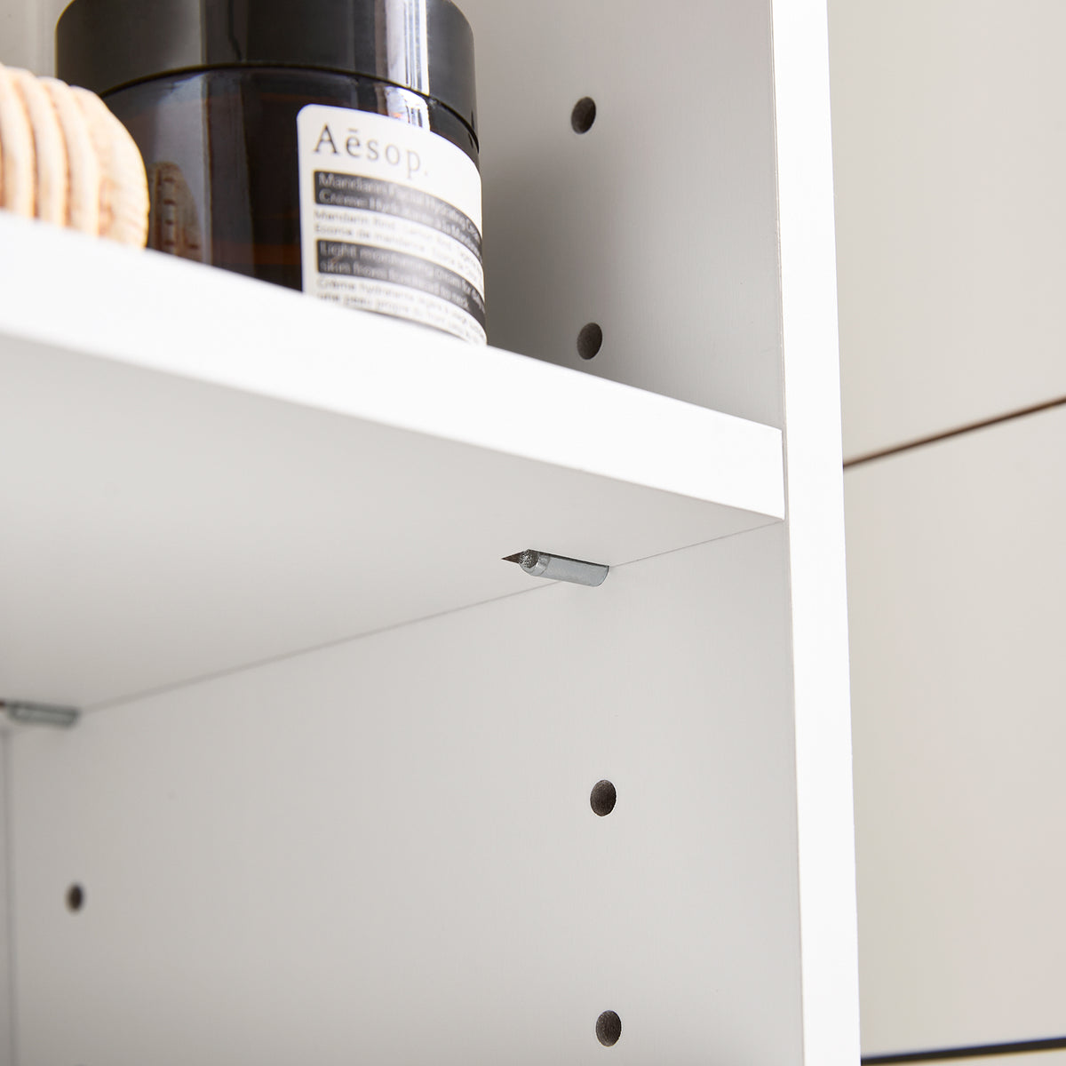 SoBuy BZR160-W Colonne Salle de Bain 20x180x20 cm, Petit Meuble Rangement WC, Meuble Salle de Bain avec Portes, Tiroir, Étagères, Armoire Haute Gain de Place