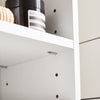 SoBuy BZR160-W Colonne Salle de Bain 20x180x20 cm, Petit Meuble Rangement WC, Meuble Salle de Bain avec Portes, Tiroir, Étagères, Armoire Haute Gain de Place