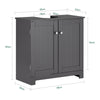 SoBuy BZR18-II-DG Meuble sous-Lavabo à 2 étages et 2 Portes Meuble de Rangement de Salle de Bain - L60cm x P30cm x H60cm