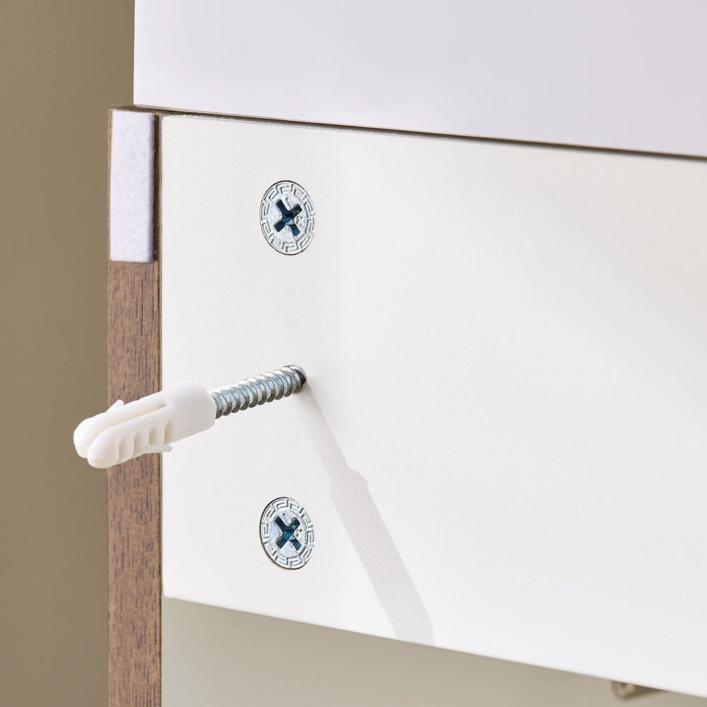 SoBuy BZR196-BR Meuble Sous Vasque Suspendu Bois Foncé avec Lavabo Céramique, Porte Soft-Close Sans Poignée, Étagère, 15kg – 40x22x56 cm