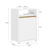 SoBuy BZR222-W Meuble Sous Lavabo Étroit – Découpe en U, 40 × 30 × 60 cm, Niche Ouverte, Blanc et Bois