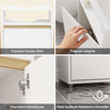 SoBuy BZR222-W Meuble Sous Lavabo Étroit – Découpe en U, 40 × 30 × 60 cm, Niche Ouverte, Blanc et Bois