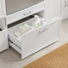 SoBuy BZR230-W Colonne de Buanderie 66 × 60,5 × 186 cm – 2 Tiroirs et Tringle Escamotable, Blanc