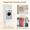 SoBuy BZR230-W Colonne de Buanderie 66 × 60,5 × 186 cm – 2 Tiroirs et Tringle Escamotable, Blanc