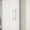 SoBuy BZR242-W Armoire Haute de Salle de Bain Blanche avec 2 Tiroirs – Meuble Haut Gain de Place 30 cm, 5 Étagères – 30×30×180 cm, Charge 37 kg