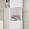 SoBuy BZR242-W Armoire Haute de Salle de Bain Blanche avec 2 Tiroirs – Meuble Haut Gain de Place 30 cm, 5 Étagères – 30×30×180 cm, Charge 37 kg