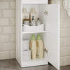 SoBuy BZR242-W Armoire Haute de Salle de Bain Blanche avec 2 Tiroirs – Meuble Haut Gain de Place 30 cm, 5 Étagères – 30×30×180 cm, Charge 37 kg