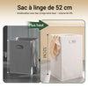 SoBuy BZR33-II-DG Meuble Salle de Bain avec Panier à Linge, 2 Tiroirs, Grande Capacité, pour Salle de Bain et WC, Rangement Optimisé – L78×P38×H90 cm, Gris