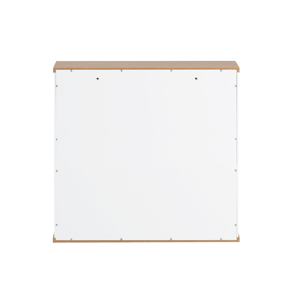 SoBuy BZR42-W Armoire Murale Salle de Bain avec Portes Persiennes et Étagères Réglables – 60×56×19 cm – Blanc