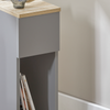 SoBuy FBT111-HGx2 Lot de 2 Tables de Chevet avec Tiroir, Gain de Place, pour Salon et Chambre, Rangement Optimisé, Design Fonctionnel – L20×P35×H60 cm, Gris