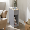 SoBuy FBT111-HGx2 Lot de 2 Tables de Chevet avec Tiroir, Gain de Place, pour Salon et Chambre, Rangement Optimisé, Design Fonctionnel – L20×P35×H60 cm, Gris