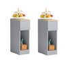 SoBuy FBT111-HGx2 Table de Chevet Étroite Lot de 2 Table d'Appoint Fine avec Tiroir et Étagère Table de Nuit Bout de Canapé C