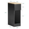 SoBuy FBT111-SCHx2 Lot de 2 Tables de Chevet Fines avec Tiroir et Étagère – L20 × P35 × H60 cm, Noir