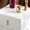 SoBuy FBT115-Wx2 Lot de 2 Table de Chevet - Table de Nuit avec 2 tiroirs, Table d'appoint pour Chambre à Coucher - Meuble de Rangement Moderne, Blanc L40 x P40 x H47 cm