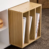 SoBuy FBT134-W Bout de Canapé en Bois, Table d'appoint Café, Table Basse Roulante, avec Porte- revues et Tiroir, Meuble de Rangemen