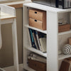SoBuy FBT68-W Bout de Canapé Table Roulante avec Étagères de Rangement Bibliothèque à roulettes