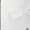 SoBuy FKW41-II-WN Îlot de Cuisine Mobile – Plan Extensible 46–71 cm, 3 Tiroirs, Armoire, Blanc et Bois Naturel