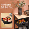 SoBuy FKW79-SCH Desserte de Cuisine sur Roulettes – 3 Tiroirs, Tablette Amovible, 2 Étagères, 68 × 38 × 85 cm, Noir