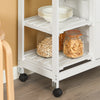 SoBuy FKW79-W Desserte Cuisine avec Roulettes et 3 Tiroirs, Mobile, pour Cuisine et Salle à Manger, Rangement Optimisé, Usage Quotidien – L68×P38×H85 cm, Blanc