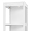 sebuyfr.comG126-W Colonne de Salle de Bain – 4 Étagères, 2 Tiroirs, Anti-Basculement, 30×30×144 cm, Blanc