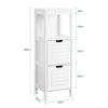 sebuyfr.comG127-W Colonne Salle de Bain avec 2 Paniers, Format Compact, Design Moderne, pour Salle de Bain et WC, Rangement Optimisé – L30×P30×H89 cm, Bois, Blanc