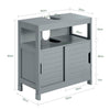 sebuyfr.comG128-SG Meuble sous Lavabo avec Portes Coulissantes, Format Compact, Résistant à l’Humidité, pour Salle de Bain et WC – L60×P30×H60 cm, Bois, Gris