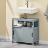 sebuyfr.comG128-SG Meuble sous Lavabo avec Portes Coulissantes, Format Compact, Résistant à l’Humidité, pour Salle de Bain et WC – L60×P30×H60 cm, Bois, Gris