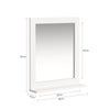 sebuyfr.comG129-W Armoire Murale Salle de Bain avec Miroir, Format Compact, pour Salle de Bain et WC, Rangement Optimisé, Usage Quotidien – L40×P10×H49 cm, Blanc