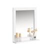 sebuyfr.comG129-W Armoire Murale Salle de Bain avec Miroir Meuble Haut Suspendu Étagère Murale de Rangement Compacte Idéal pour