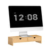 sebuyfr.comG198-N Support d'écran d'ordinateur de Support de Moniteur de bambou avec 2 Tiroirs