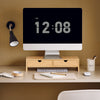 sebuyfr.comG198-N Support d'écran d'ordinateur de Support de Moniteur de bambou avec 2 Tiroirs