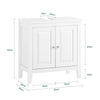 sebuyfr.comG202-W Meuble sous lavabo Salle de Bain Meuble de Salle de Bain avec 2 Portes, Grand Espace de Rangement & découpe Siphon sous Vasque MDF, Blanc 60x62x30cm